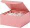 Pink Magnetic Gift Box with Lid (6 × 6 × 3 in) – Small Luxury Gift Box with Crinkle Paper for Jewelry, Candies, Accessories & Presents
